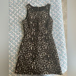 Felicity & coco structured mini dress leopard print w/ cutout back detail